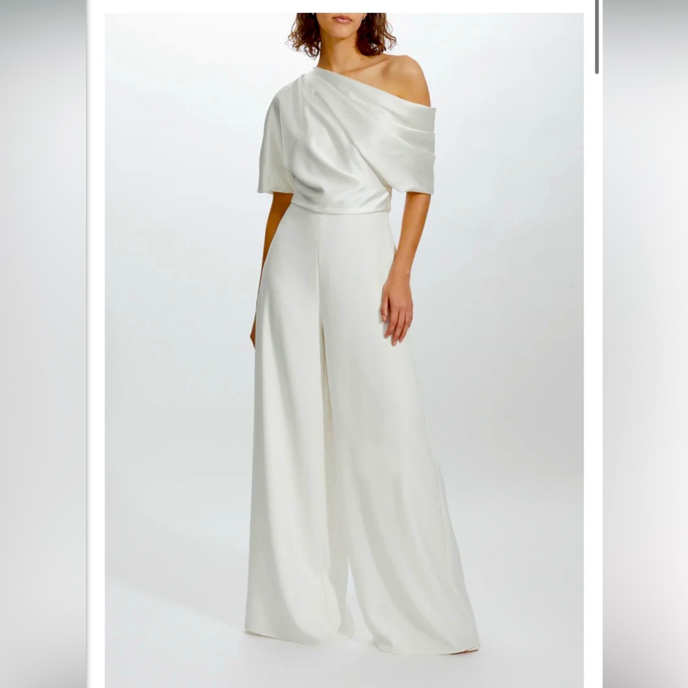 Never worn Amsale Draped Bodice Jumpsuit.